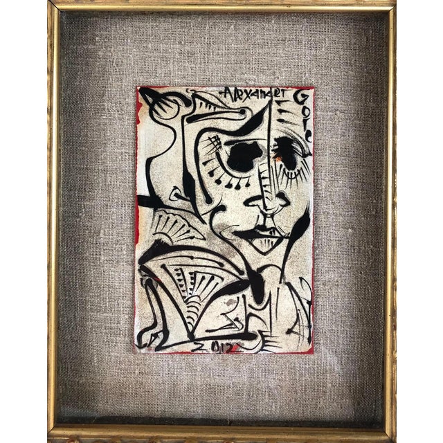 Wood Modern Surrealist Painting by Alexander Gore Painting Certified For Sale - Image 7 of 7