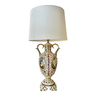 1950's Italian Ceramic Table Lamp by Zulimo Aretini For Sale