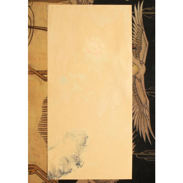 C. 1950s Vintage Chinese Watercolor Scroll Painting "Peonies" on Silk, Signed For Sale - Image 11 of 12