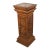 Vintage Carved Wooden Display Pedestal With Interior Cabinet For Sale