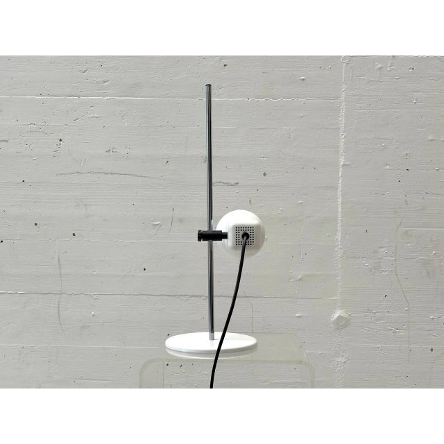 Metal Space Age White Metal Table Lamp, 1970s For Sale - Image 7 of 16