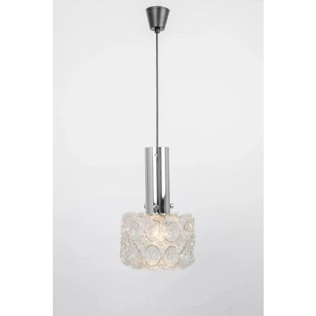 Glass and Chrome Pendant by Helena Tynell for Limburg, Germany, 1970s For Sale - Image 3 of 13