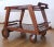 Brown Tricomfort Solid Rosewood Large Wheel Outdoor Indoor Serving Cart Made in France For Sale - Image 8 of 12