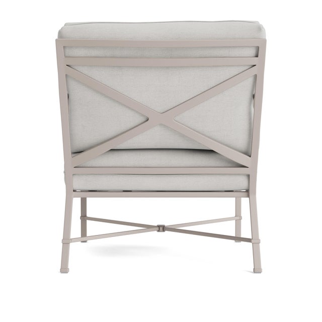 Brown Jordan Brown Jordan Venetian Lounge Chair, Dove frame with Fusion Dove fabric For Sale - Image 4 of 11