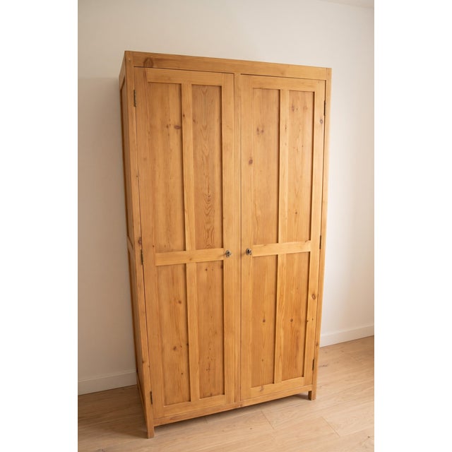 Vintage Parisian Wardrobe in Fir, 1945s For Sale - Image 4 of 4