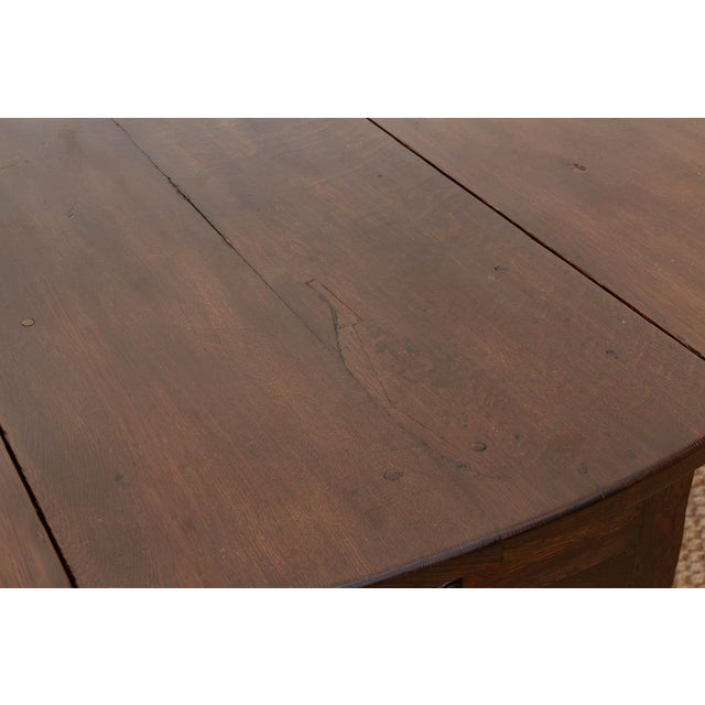 19th Century Antique English Oak Gateleg Drop Leaf Table For Sale - Image 5 of 13