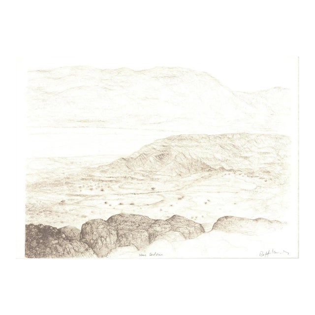 1982 Raffi Kaiser 'Middle Earth I' Contemporary Black & White,Brown Lithograph For Sale