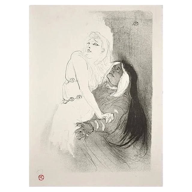 A la Renaissance: Sarah Bernhardt dans Phèdre, Original Lithograph 1893 For Sale