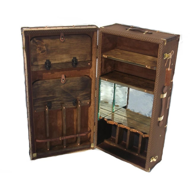 French French Design Inspired Mini Bar Trunk For Sale - Image 3 of 8