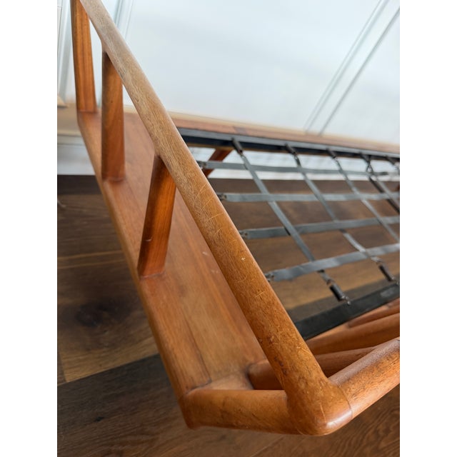 Rare Mel Smilow for Smilow-Thielle Walnut Rail Back Sofa, Circa 1955 For Sale - Image 12 of 12