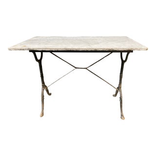 1900’s French Bistro Marble Table For Sale