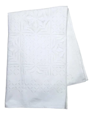 Ester Applique Tablecloth, 6-seat table - White