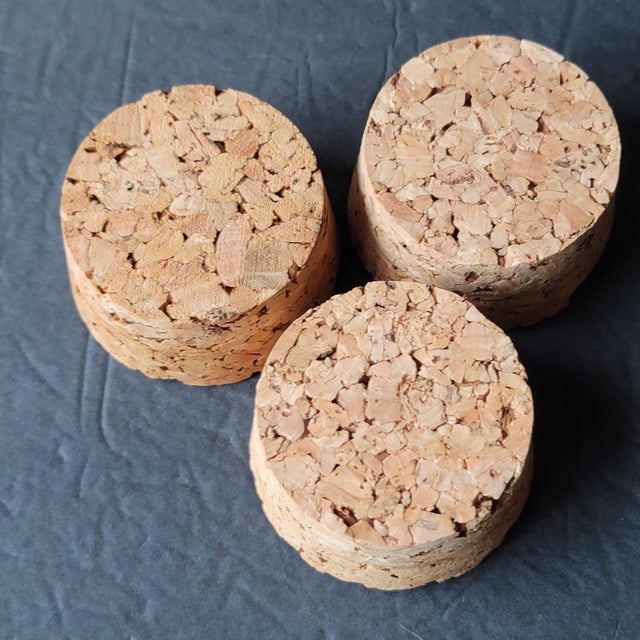 Yellow Vintage Libbey Calico Yellow Gingham Check Glass Canister With Cork Lids Set of 3 For Sale - Image 8 of 9