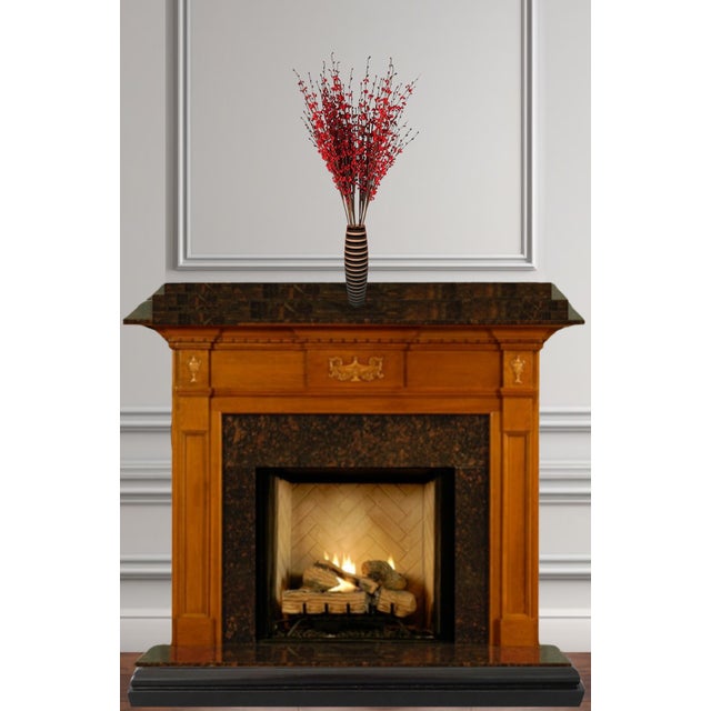 Early 21st Century Art Glass Black White Gray Striped Vase For Sale - Image 5 of 18