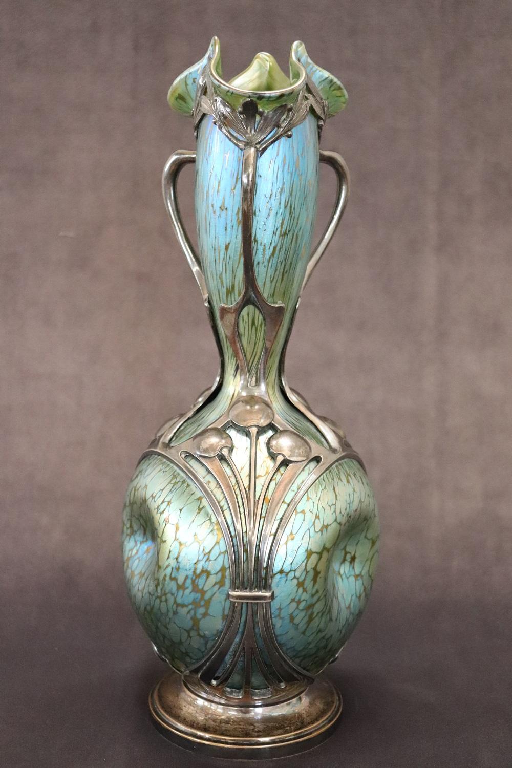 Art Nouveau Vase by Moritz Hacker and Johann Loetz Witwe, 1900s