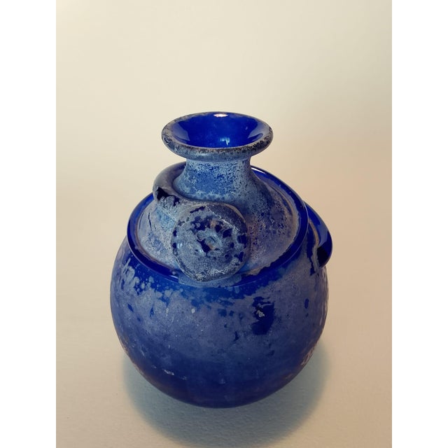 Scavo Vase in Blue Murano Glass, 1970s For Sale - Image 3 of 10
