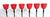 Loetz 1920s Czech Art Deco Tango Glass Red & Black Cordial Glasses — Set of 6 For Sale - Image 4 of 8