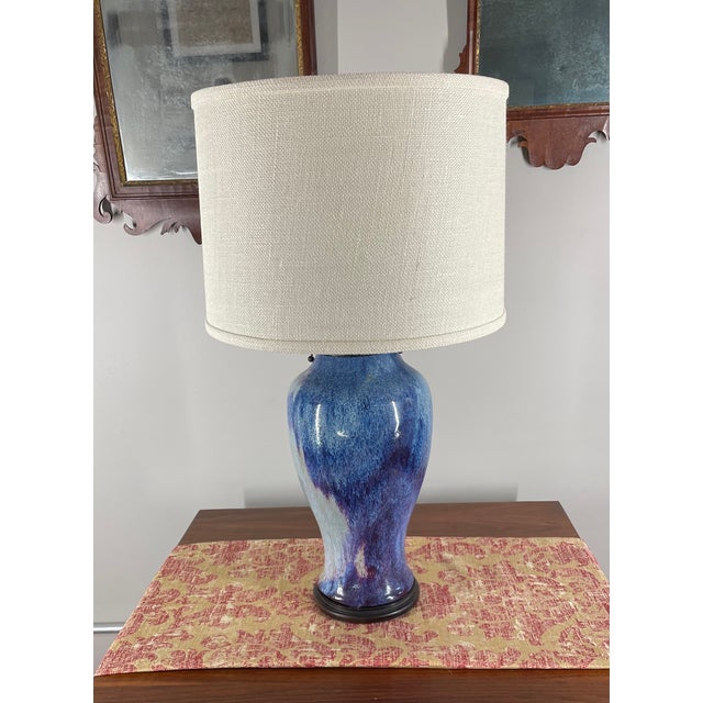 Early 20th Century Flambé Glaze Vase Lamp W/ Vintage Levolier Hardware For Sale - Image 14 of 16