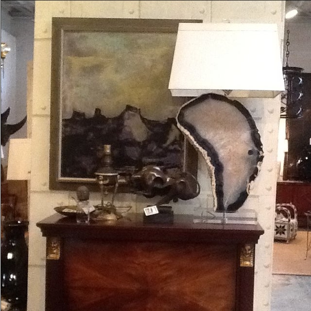 1940s Vintage Egyptian Revival Drop Front Desk For Sale In Dallas - Image 6 of 7