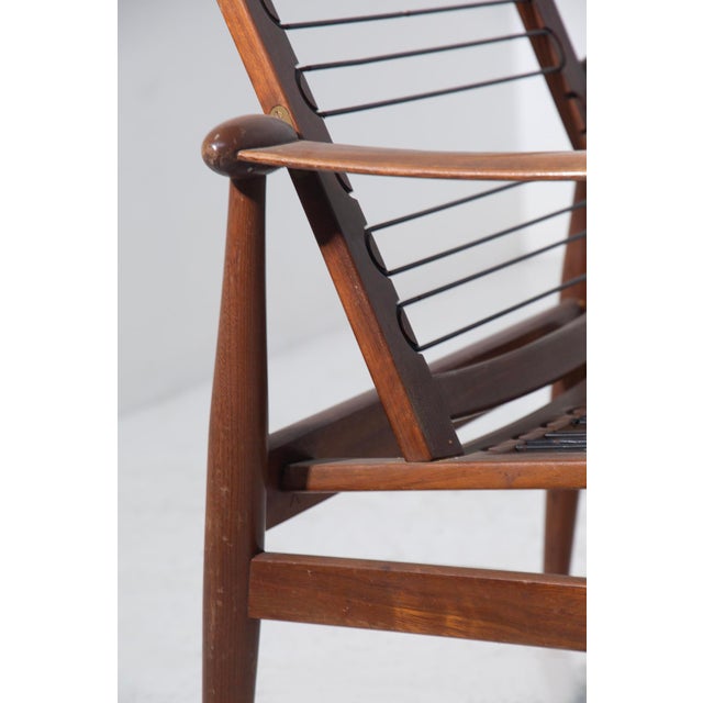Armchairs in Metal, Walnut, and Fabric from Finn Juhl, Set of 2 For Sale - Image 6 of 18