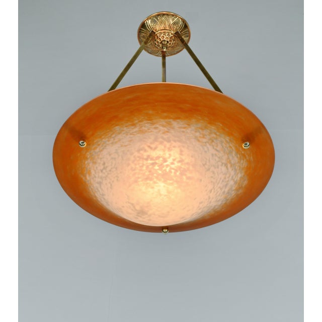 Charles Schneider French Art Deco Pendant Light by Charles Schneider 1925 France For Sale - Image 4 of 10
