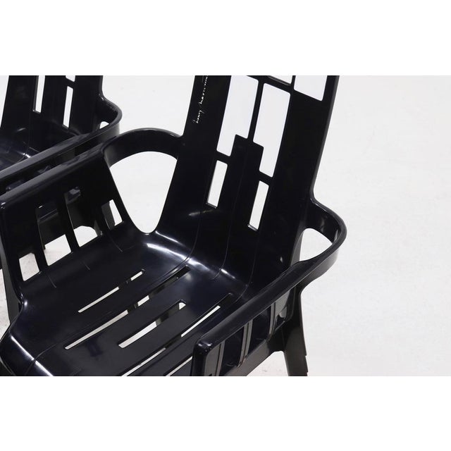 Plastic Boston Chairs by Pierre Paulin for Henry Massonnet, France, 1980s, Set of 4 For Sale - Image 7 of 14