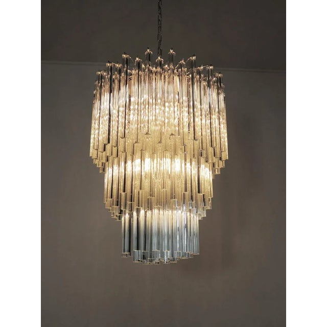 Large Murano Glass Model Mariangela Chandelier, 1982 For Sale - Image 8 of 11