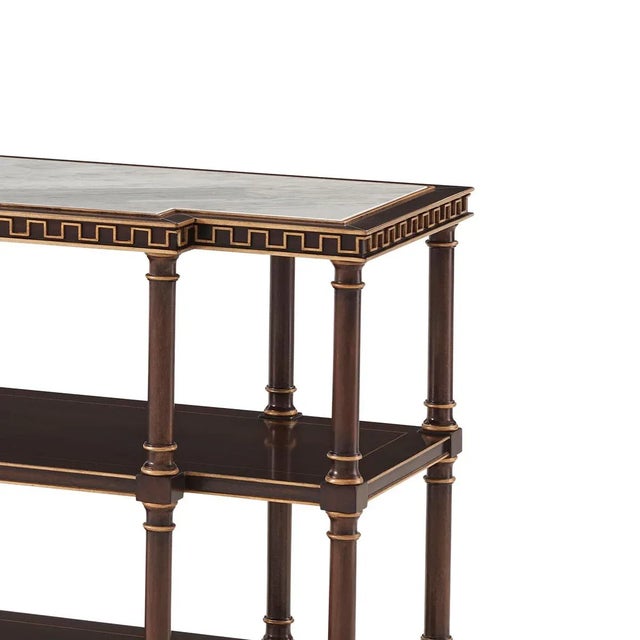 English Three Tier Console Table For Sale - Image 4 of 5