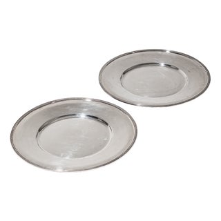 Silver Charger Plates from Wilkens, Set of 2 For Sale