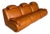 Italian Modern Modular Brown Leather Sofa, 1970s For Sale