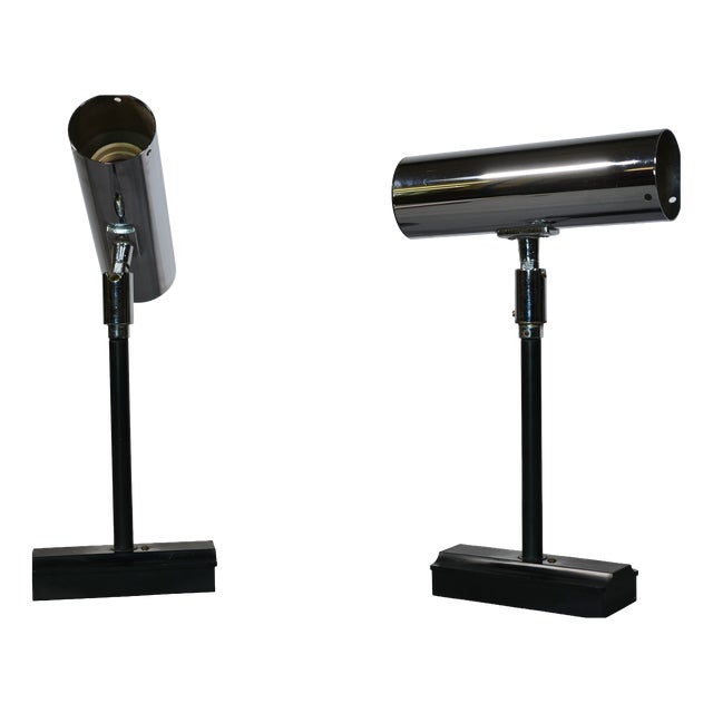 Space Age Chrome Wall Lights from Staff, 1970s, Set of 2 For Sale