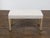 Early 20th Century French Art Deco 1930s Bleached Walnut Bench with Brass Feet and Upholstery For Sale - Image 5 of 10