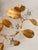 Metal 1950s Pair of Gilt Tole Candle Sconces With Glass Flowers For Sale - Image 7 of 8