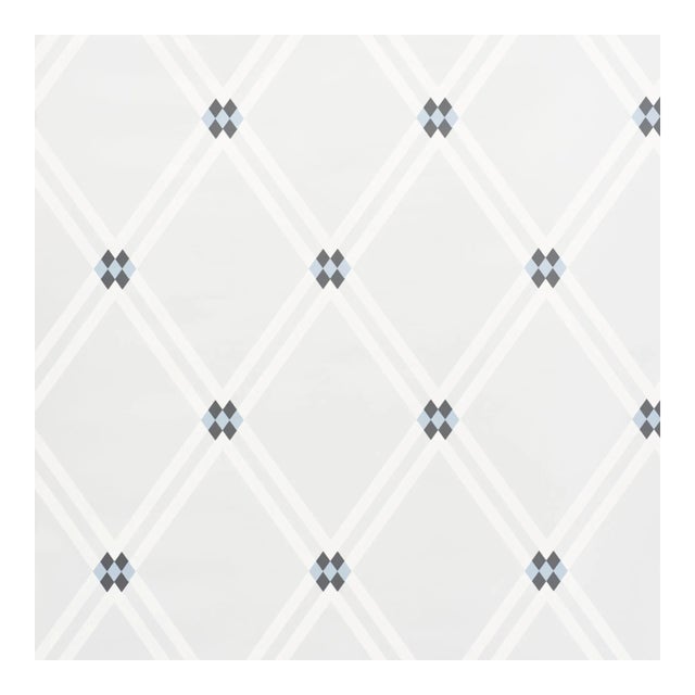 Sample - Schumacher X David Oliver Asolo Wallpaper in Blue For Sale