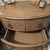1990s Braxton Culler Coastal Demilune 3 Drawer Chest - Woven Rattan Reed & Oak - Carved Melon Feet - 36" W For Sale - Image 16 of 17