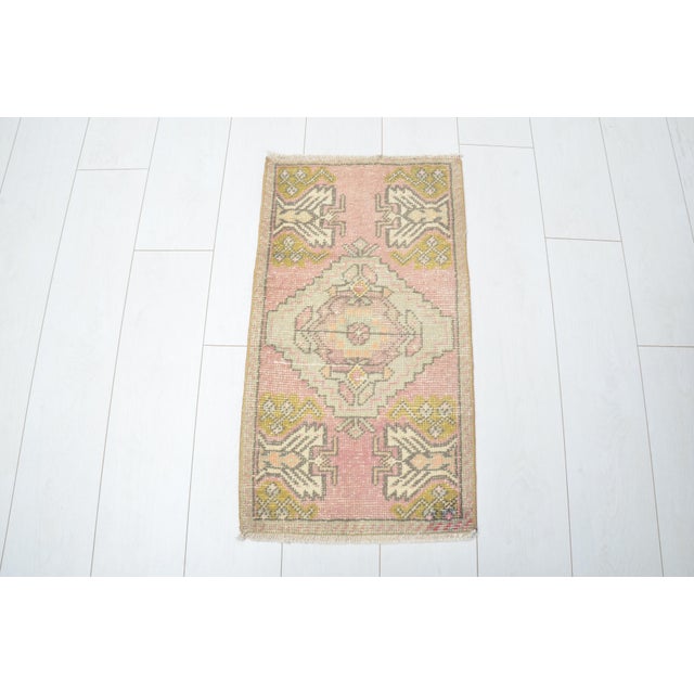 Handmade wool carpet in Turkish Anatolia , Vintage Oushak Rug,Turkish Vintage Anatolian Rug, Handmade wool Rug . One Of...