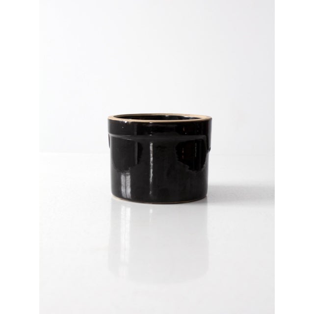 Contemporary Vintage Small Stoneware Crock For Sale - Image 3 of 6