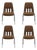 Retro Modern Tobacco Brown Chairs, 1970s For Sale