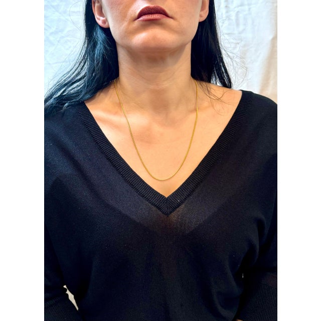 Vintage 14K Solid White Gold Curb Link Chain , 6.6 Gm , 22 Inch Long For Sale - Image 12 of 18