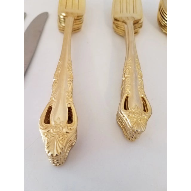 1970s E. P. International Gold-Plate Flatware, 42 Pieces For Sale - Image 4 of 8