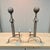 Antique cast iron cannonball fireplace andirons with a splayed base Fireplace andirons, also known as firedogs or dog...