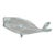 Late 20th Century Blenko Glass #971l Large Crystal Fish Vase Designed by Winslow Anderson For Sale