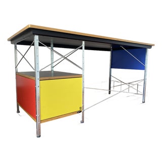 1950s Eames Desk With File Drawer For Sale