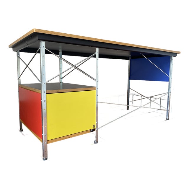 1950s Eames Desk With File Drawer For Sale
