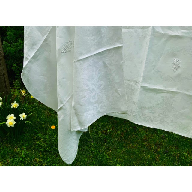 1930s French Linen Dinner Napkins- Set of 4 For Sale - Image 11 of 12