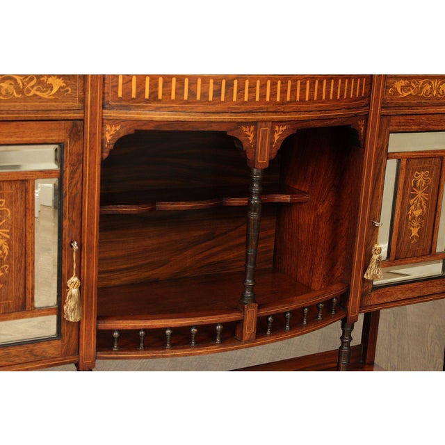 Antique Edwardian Inlaid Rosewood Sideboard For Sale - Image 9 of 18