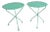 Early 20th Century French Pair of Metal Bistro Tables with New Powder Coat, 2 Pieces For Sale