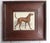 Great image of a bloodhound presented in an antique oak frame Lithograph after Cpt. Brown with original hand color....