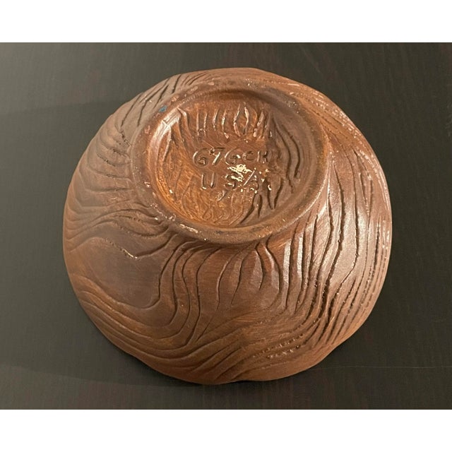 Mid-Century Sequoia Ware Usa Pottery Candleholder Catchall For Sale - Image 9 of 10