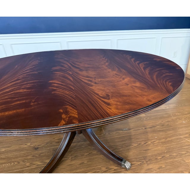 Georgian Style 60 Inch Diameter Mahogany Dining Table by Leighton Hall - Showroom Sample For Sale - Image 16 of 18